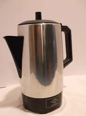 VINTAGE COFFEE POT WEST BEND Automatic Percolator 5-9 Cup #9466  USA • $19.95