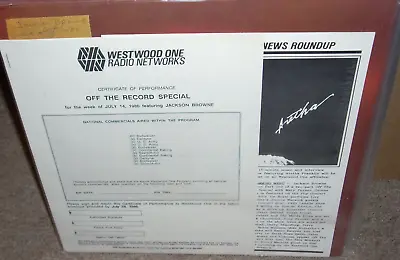 JACKSON BROWNE Mary Turner Off The Record ( Rock ) 2lp Westwood One • $40