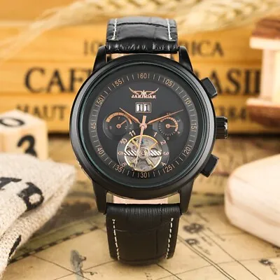 £37.90 • Buy JARAGAR Men's Sports Watch Automatic Mechanical Black Watches Relogio Masculinos