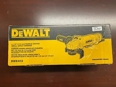 New Dewalt Electric DWE402 4 1/2 Inch Paddle Switch Angle Grinder FREE SHIPPING • $68