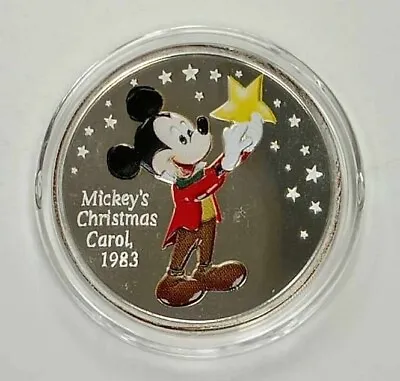 2003 Disney Mickey's Christmas Carol Colorized .999 Fine Silver Coin • $55