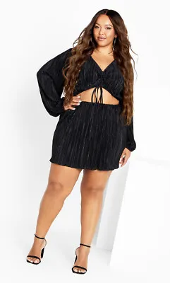 City Chic Ladies Hailee Long Sleeve Dress Size 14 XS Colour Black • $39.99