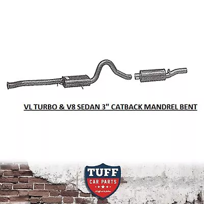 VL Holden Commodore Turbo & V8 Cat Back 3  Performance Exhaust System Sedan New • $539.95