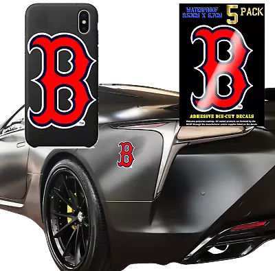 5 Boston Red Sox Vinyl Decal Sticker Car Mug Helmet Hat Jersey Jacket Cap Patch • $9.99