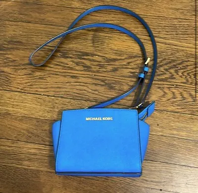 Michael Kors Selma Mini Crossbody Bag - Aqua Blue - Great Condition • $36