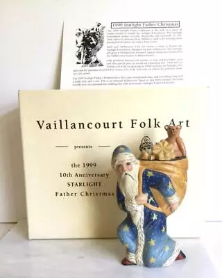 VAILLANCOURT 1999 STARLIGHT BLUE FATHER CHRISTMAS SANTA #9930 STAR 10 In Box • $185