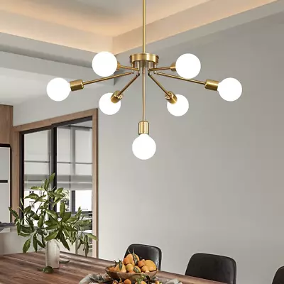 7-Light Sputnik Chandeliers Modern Pendant Lighting Deformable Gold Mid Century  • $92.99