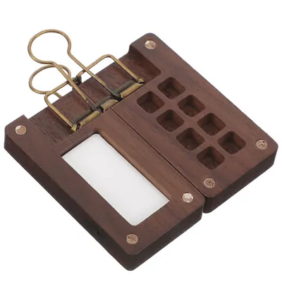 1 Set Small Travel Portable Wooden Paint Pallet Tray For Storage Mixing Travel • £7.13