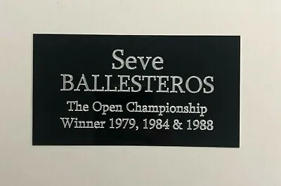 £11.95 • Buy Seve Ballesteros - 130x70mm Engraved Plaque / Plate For Signed Golf Memorabilia 