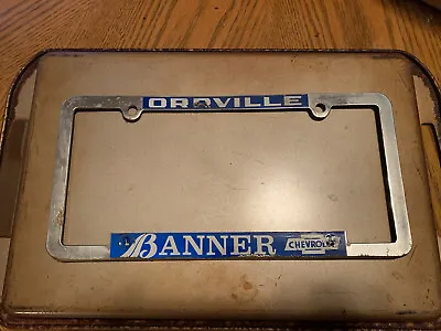 Vintage Banner Chevrolet License Plate Frame Plastic Orrville Ohio ACE Plastics • $19.99