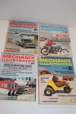  Vintage Set Of 4 - 1970 Mechanix Illustrated Magazine - May-Aug • $9.95