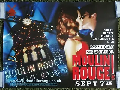 MOULIN ROUGE! (2001) Original UK Quad Movie Poster V1 Baz Luhrmann Nicole Kidman • $113.65