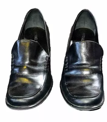 Michael Shannon Black Loafer Heels Size 8.5 (S15) • $20