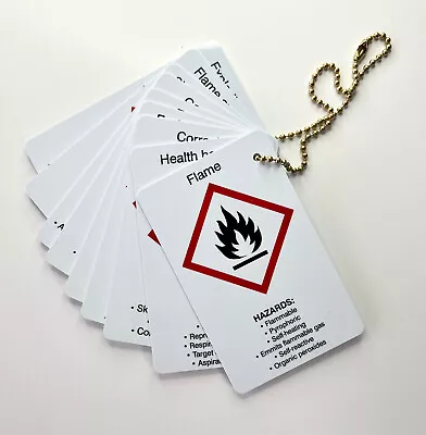 £19.99 • Buy GB CLP Hemical Hazard Pictograms COSHH Health Training PVC Cards