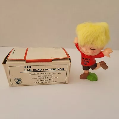 Wallace Berrie I Am Glad I Found You Vintage Figure 1970 In Original Box • $17.96