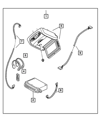 Genuine Mopar DVD To Screen Wiring 4869373AB • $67.27