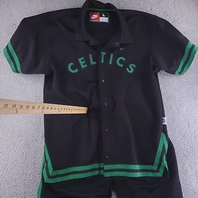 Vintage/Retro Nike Boston Celtics Warm Up Black Size L  Set Track Suit Set • $84.95