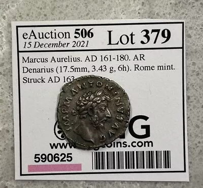 Marcus Aurelius AD 161-180 AR Denarius (17.5mm 3.43 G 6h) Rome Mint • $212.40