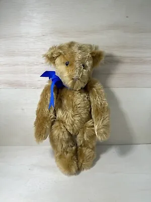 The Vermont Teddy Bear Company Vintage 1992 Beige Bear Jointed Plush 15  U.S.A. • $34.99