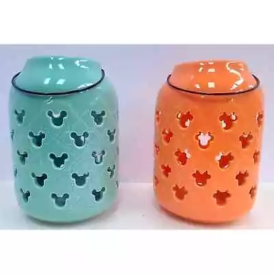 Disney Mickey Minnie Garden Outdoor Yard Lanterns Ceramic With Handle • $38