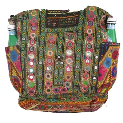 Banjara Bag|Authentic|Gypsy|Tote|Shoulder|Boho|Bottle Pocket|60s|Patchwork Style • $188