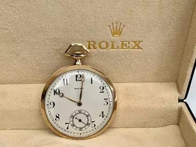 Fine Rolex 9 Carat Gold Gentleman's Pocket Watch With Box & Some Papers Etc. • $1270