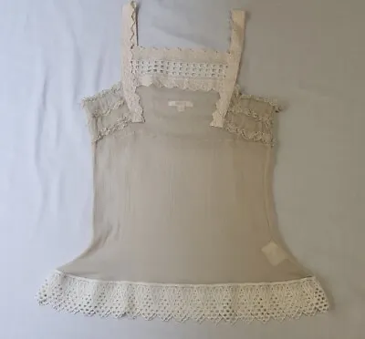 VINTAGE Lace 100% Silk Tank Top  Camisole Matty M Small • $46.96