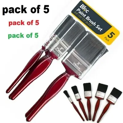 5 Pack Paint Brush Fine Brushes Set Advanced Bristles Decorating DIY Painting • £2.99