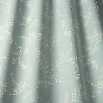 2.3 Metres ILiv Harper Eau De Nil Premium Embroidered Fabric Curtain Upholstery • £6.50