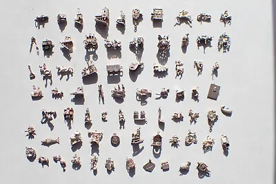70 Solid Silver Vintage Charms Lots Are 2 Part Opening Ones Many Are Rare • $745.39