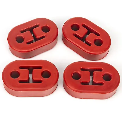 4Pcs Exhaust Hanger Rubber Exhaust Mount Tail Pipe Bracket Insulator 2 Holes-Red • $10.06