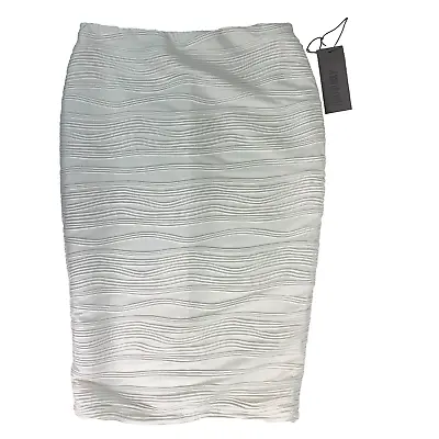 Jennifer Lopez Womens Size S Pencil Skirt Stretch Back Slit New With Tag White • $15.99