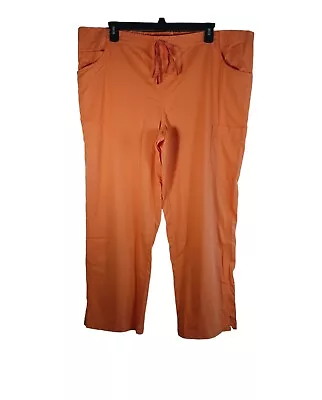 NRG By Barco Scrub Pants Womens Orange Size 3XL Arcflex Technology Elastic Waist • $14.39