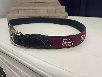 Mississippi State Bulldogs Leather Embroidered Mens Belt 34 • $17.99