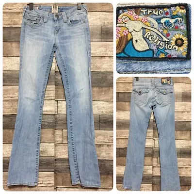 True Religion Bootcut Jeans Women’s 27 Light Wash Blue (Inseam 32) • $27.99