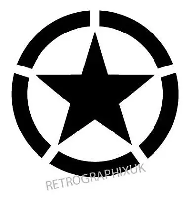 US American Army Sticker | Star Military WW2 USA STENCIL Style 145mm H Decal • £3.99