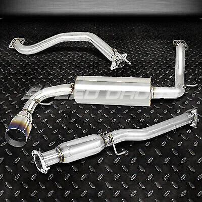 Ss Cat Back Exhaust 4.5 Burnt Tip Muffler For 88-91 Honda Cr-x Hb 3dr D15/d16 • $152.99