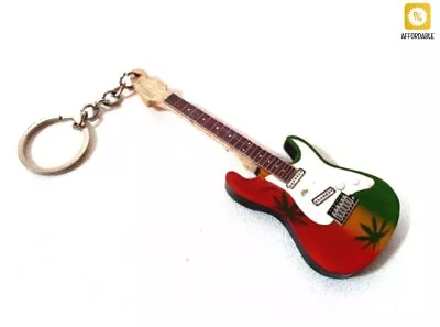 Metal Keychain Bob Marley Guitar Mahogany Gift For A Music Lover Guitarist • $46