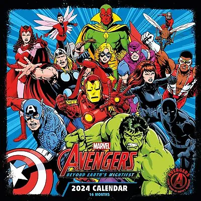 Marvel Avengers Calendar 2024 - Month To A View Planner 30cm X 30cm Marvel Gift • £10.74