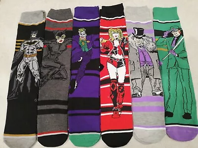 Men's Casual Crew Socks Batman/Star Wars/Marvel /Peanuts/Mario Bros/XBox/New. • $3.99