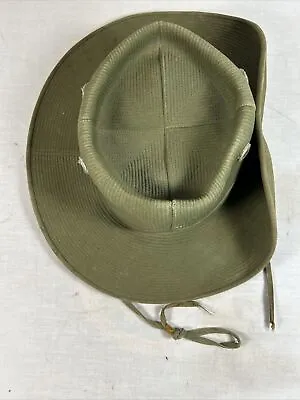 Vietnam War Green Canvas JUNGLE HAT Size 58 • $139.39