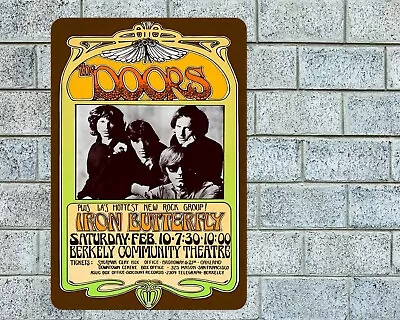 The Doors Sign Aluminum Metal 8 X12  Garage Man Cave Classic Rock Concert • $12.95