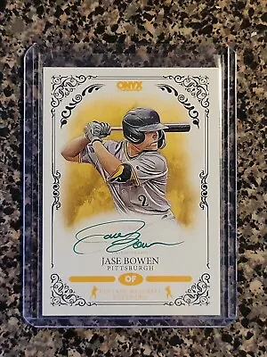 $13.99 • Buy 2022 Onyx Vintage Extended Auto Green Ink #VA-JA Jase Bowen /50 - Pittsburgh