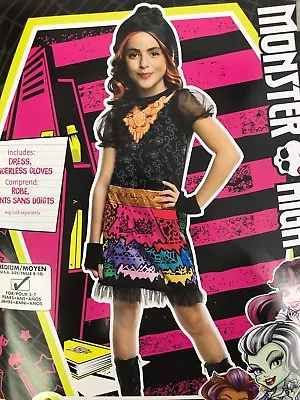 Monster High Costume Skelita Calaveras Child Medium 8-10 Halloween Outfit Dress • $13.49