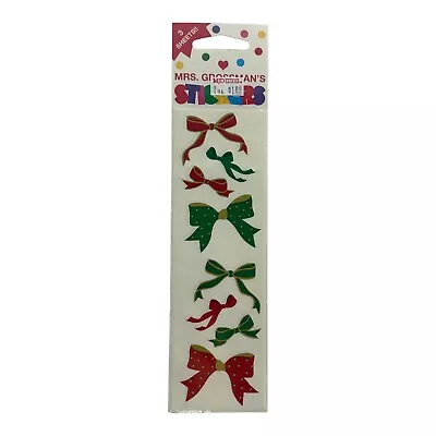 Mrs. Grossman's Lot 3 Sheets Christmas Bows Ribbon Stickers Mods NOS Vintage • $9.99