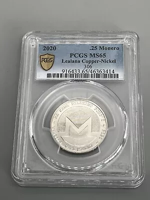 Lealana Monero .25 XMR Nickel MS-65 BK Addy Incl Face-bit Coin Lealana CASASCIUS • $599.99