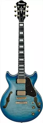 Ibanez AM93QM Artcore Expressionist Semi-Hollow Body Electric Guitar (Jet Blue B • $699.99