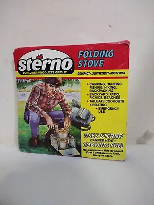 NEW Vintage Sterno Folding Stove Camping Hunting Backpacking Outdoor Cooking • $8.90