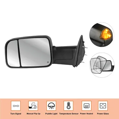 Driver Power Heated Tow Mirror & Turn Signal Temp Sensor For 2009-2018 Dodge Ram • $85.96