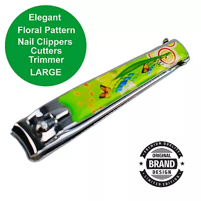 Large Toe Nail Clippers Cutters Trimmer Nipper Finger Effortless Heavy Duty GRN • £4.99